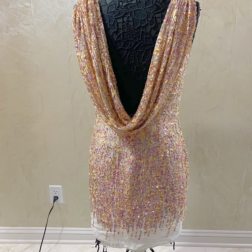 Beautiful Champagne Sequin Dress